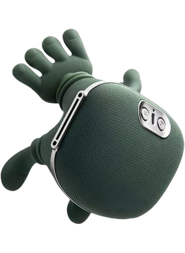 Bionic heated massager, wireless portable acupressure neck and back massager, electric deep tissue 4D kneading massage, simulates human hand design, relieves pain and relaxes muscles (green). - Image 1